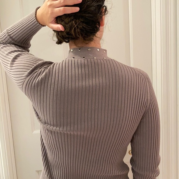 Kenar Gray Cowl Neck Sweater - Picture 7 of 10